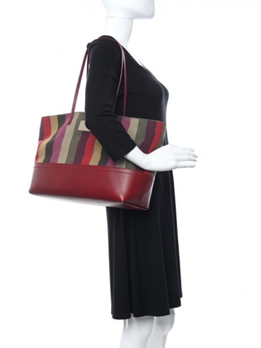 Fendi Multicolor Striped Canvas‎ Tote